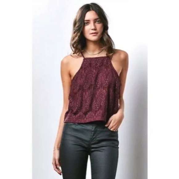Kendall & Kylie Burdundy Crop Tank - Picture 1 of 3